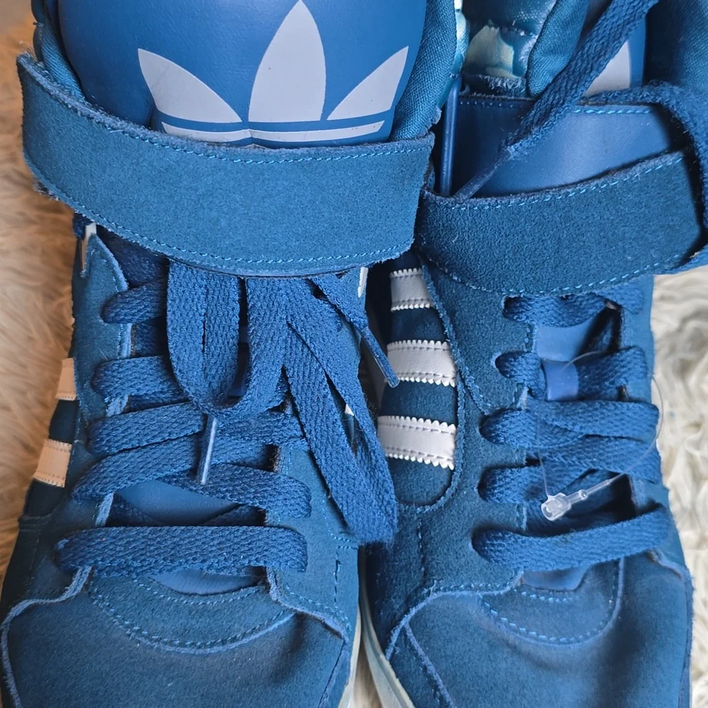 Adidas Amberlight Up high top Wedge sneakers in Trible Blue White Alumi 7.5 - Picture 10 of 12